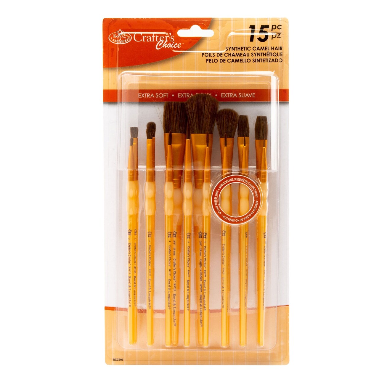 RCC 605 | Crafter's Choice™ 15pc Natural Hair Variety Brush Set